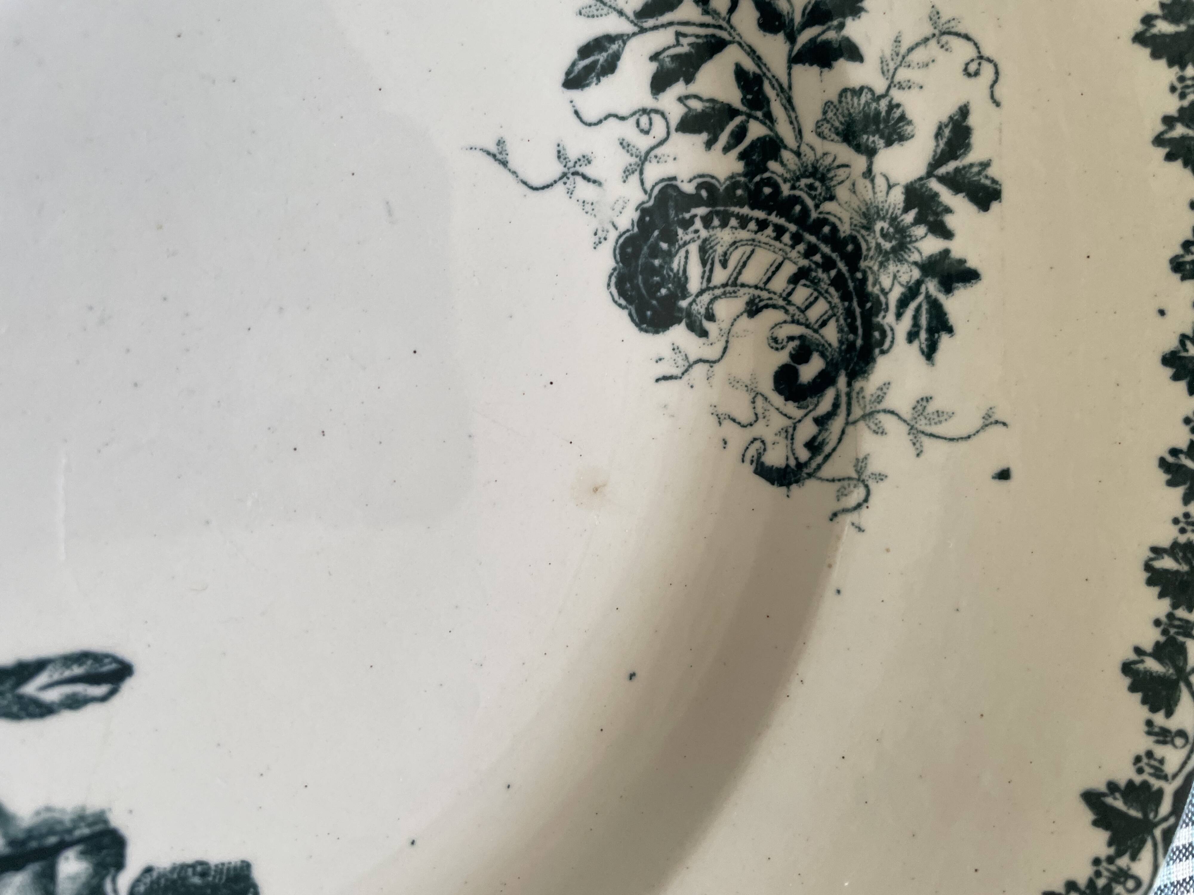 Mismatched ironstone flat plates
