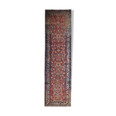 Indian runner rug, long handwoven  mahal carpet  95x447cm