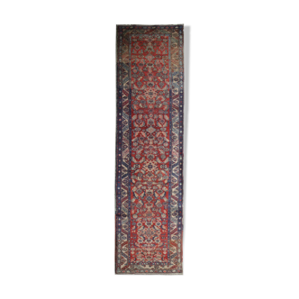 Indian runner rug, long handwoven  mahal carpet  95x447cm