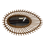 Rattan eye mirror from the 50s/60s