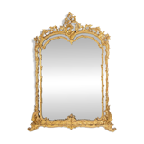 Louis XV style mirror with glazing beads. Napoleon III period, circa 1880.