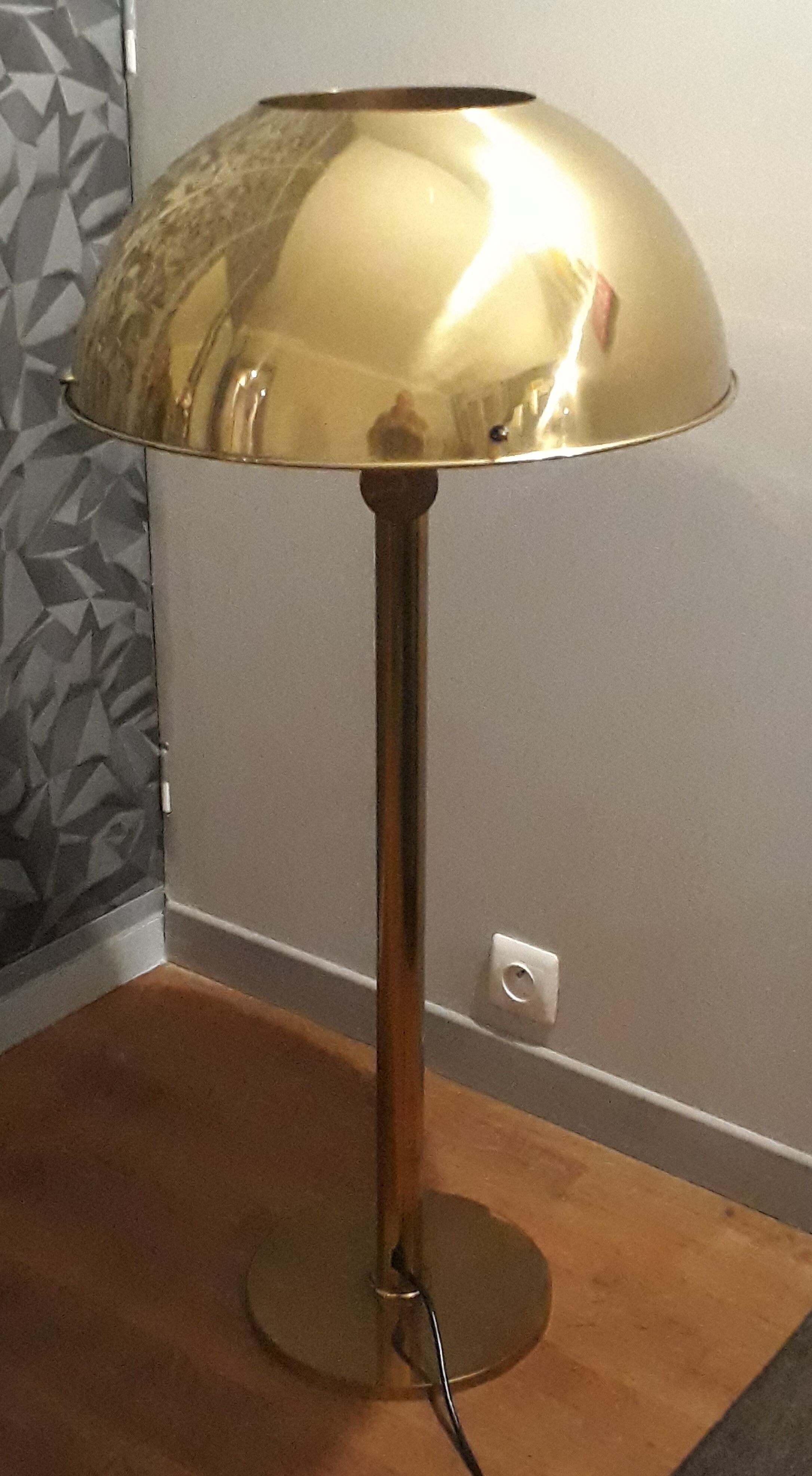 Lamp mushroom brass 70 s