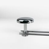 Coat rack in chromed metal 4 hooks 70s