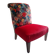 Velvet upholstered armchair