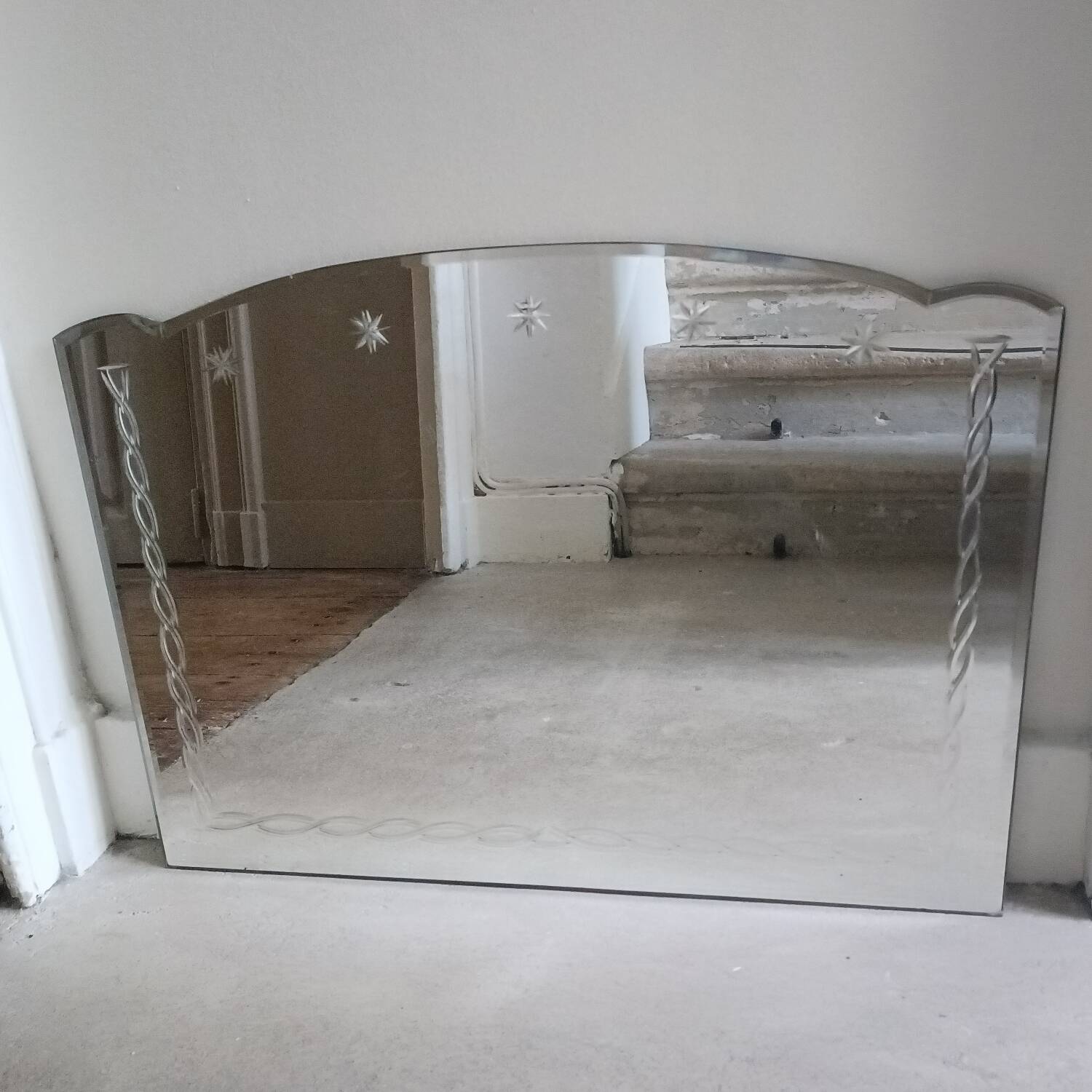 Bevelled Art Deco mirror