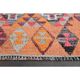Vintage Turkish Oushak handmade wool cotton orange runner rug 71x202