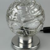 60s 70s table lamp bedside lamp chrome Doria glass space age design