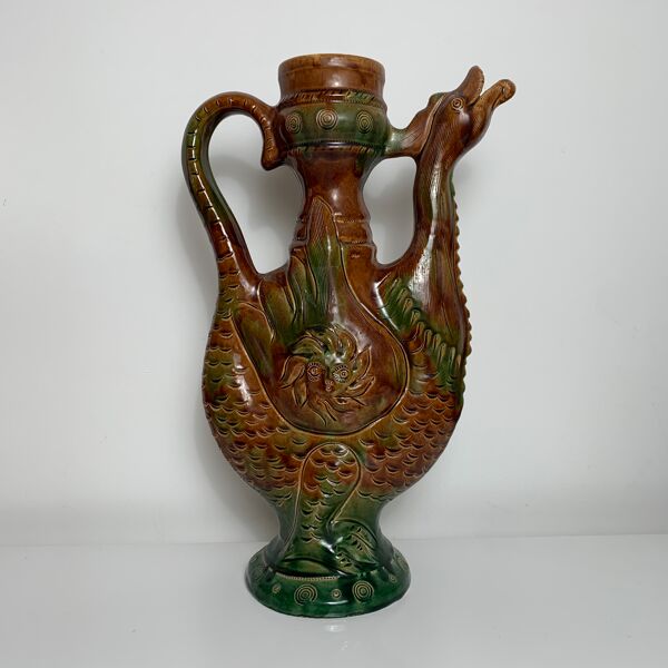 Pichet verseuse broc en céramique zoomorphe