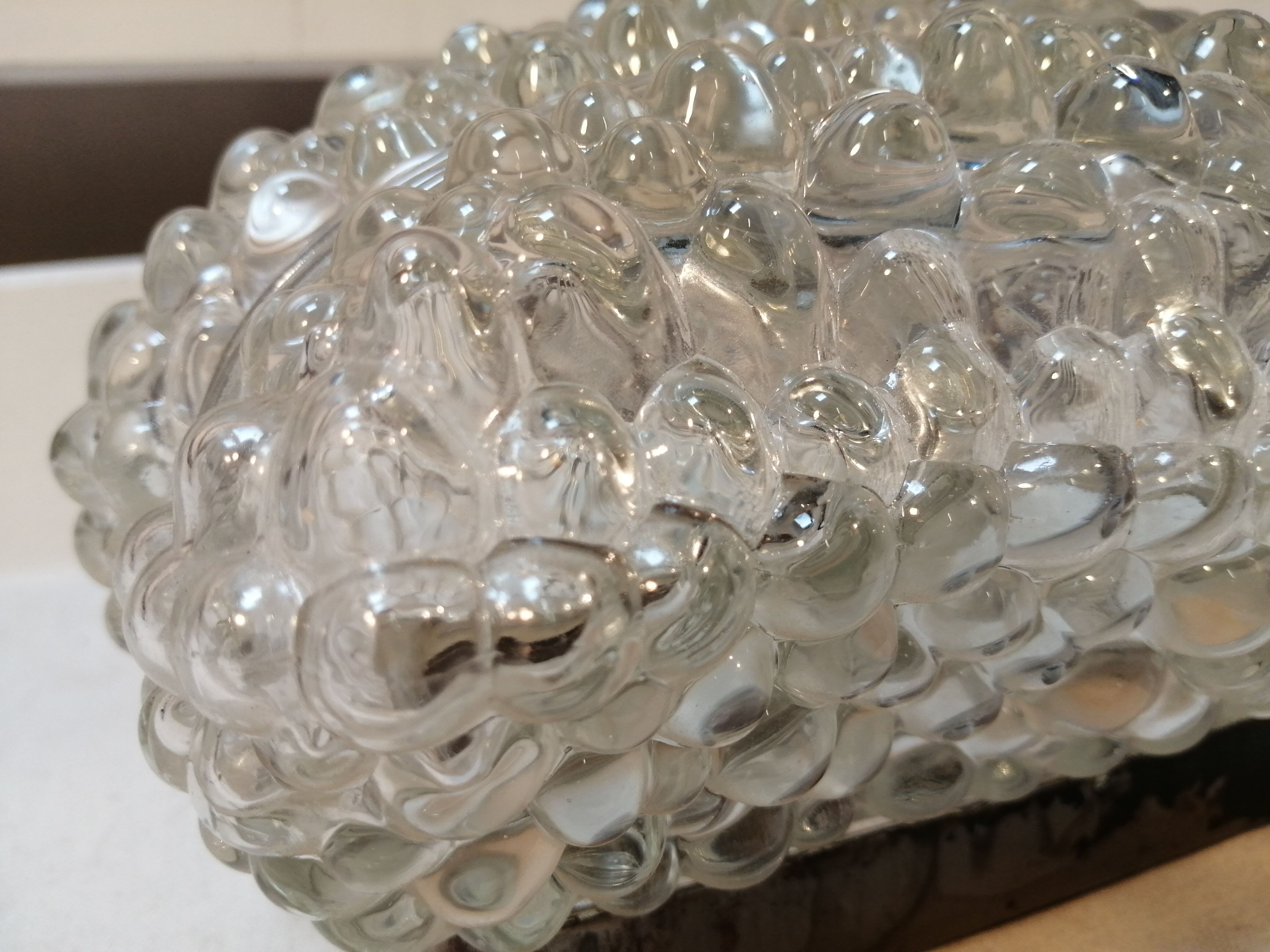 Wall lamp- Vintage ceiling lamp in molded glass