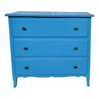 commode vintage bleu