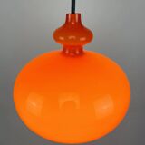 Orange glass suspension light Swedish Oplight by Hans Agne Jakobsson for AB Markaryd