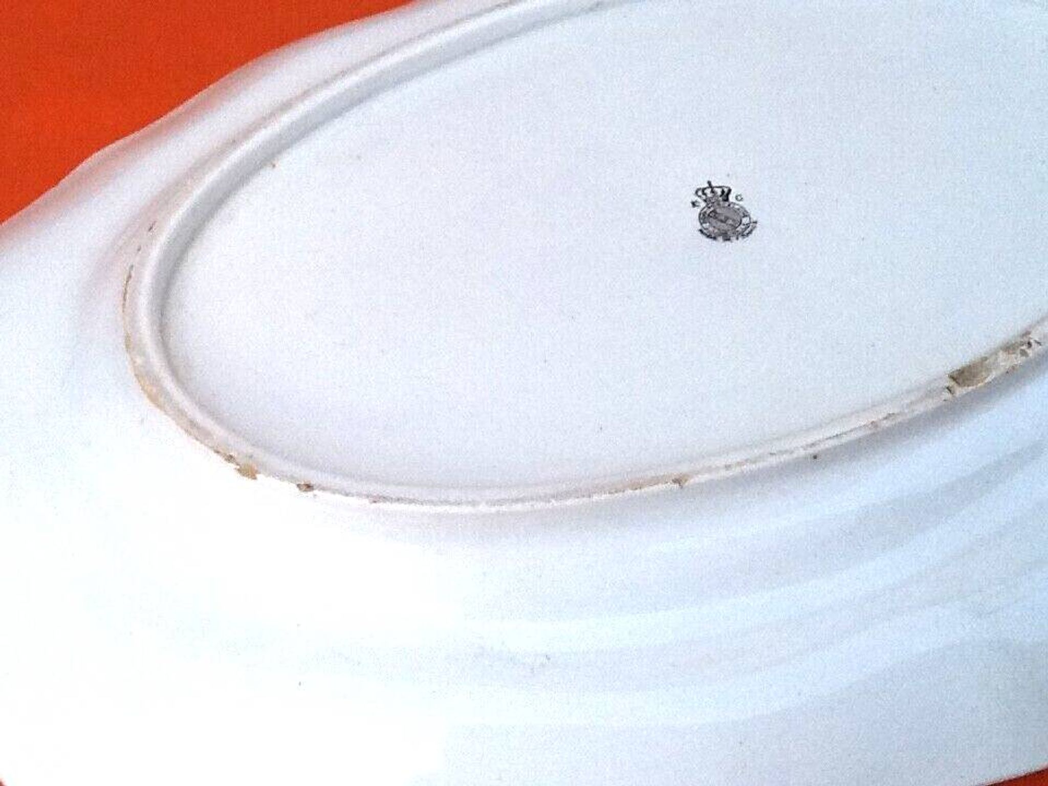 K&G (Keller & Guerin) Half-Porcelaine Lunéville Large polylobed serving dish late 19th century