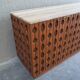 Contemporary Brutalist Carved Wood Sideboard With Travertine Top In review