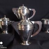 Art Deco silver-plated coffee and tea service, stamped.