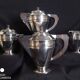 Art Deco silver-plated coffee and tea service, stamped.