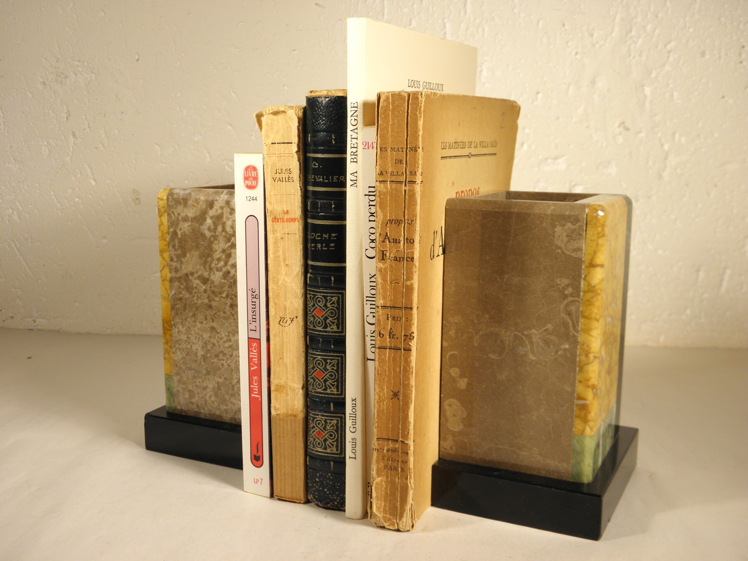 Pair of marble bookends