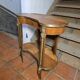 Kidney-shaped bedside table in Louis XV style with marquetry.
