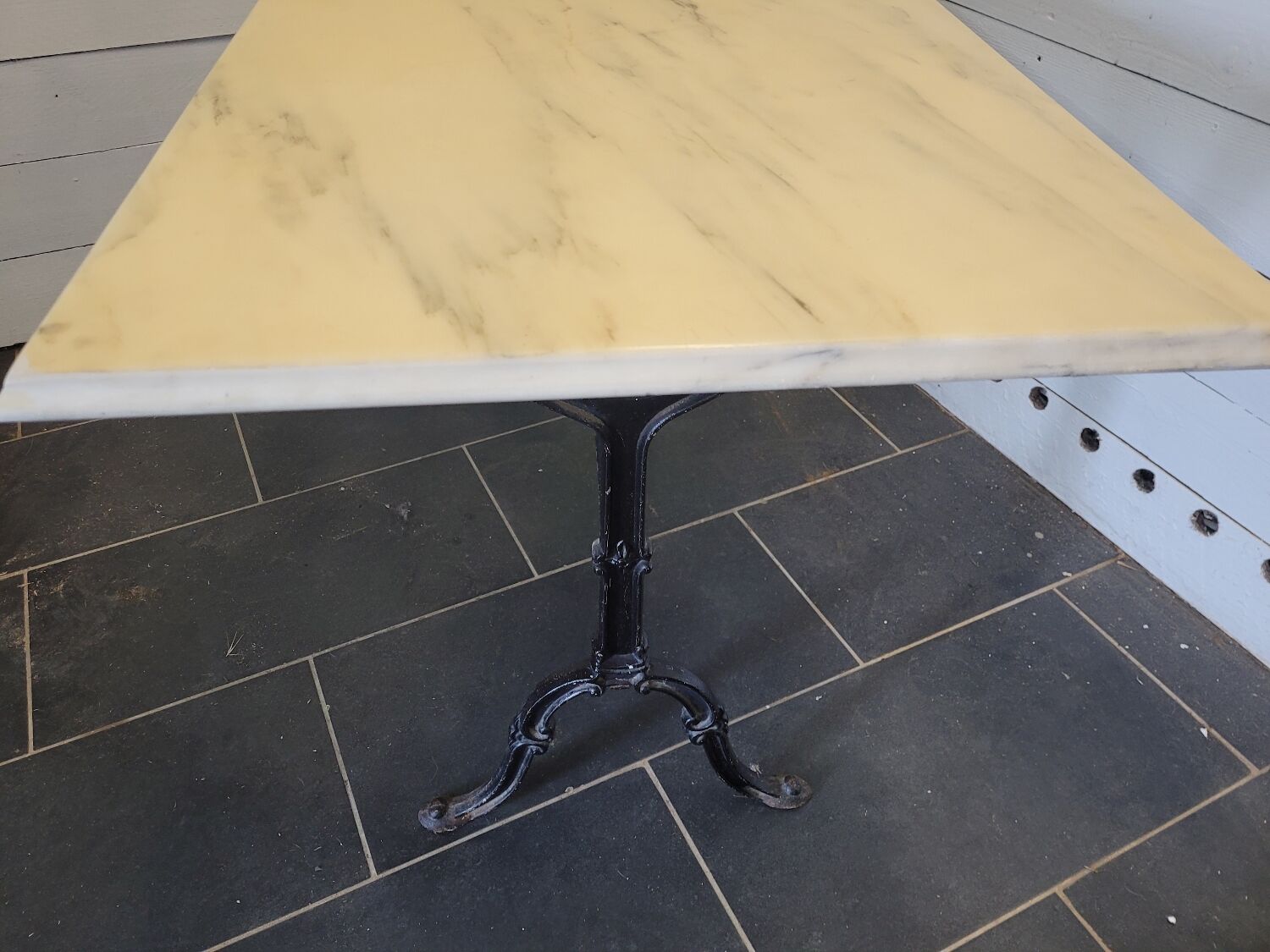 Bistro table with marble top