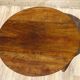 Antique walnut console table with honey spoon legs.