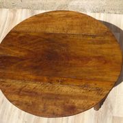 Ancienne table console en noyer, pieds en cuillère de miel