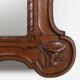 Baroque solid oak carved Wall Mirror, Belgium ca 1900