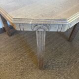 Extendable wooden art deco table for 4 to 8 people