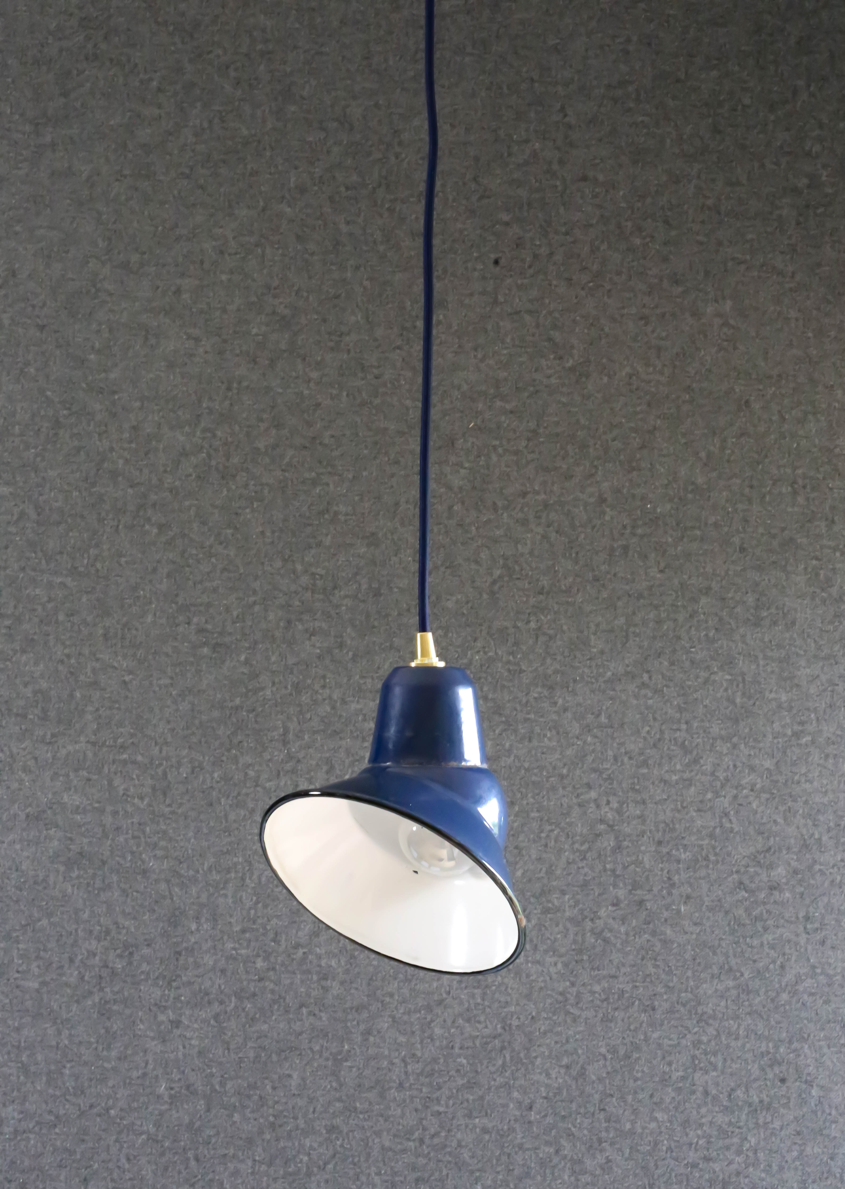 Blue industrial suspension in enamelled sheet metal with new electrical system