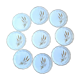Eight country-patterned dessert plates