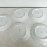 5 flat porcelain plates