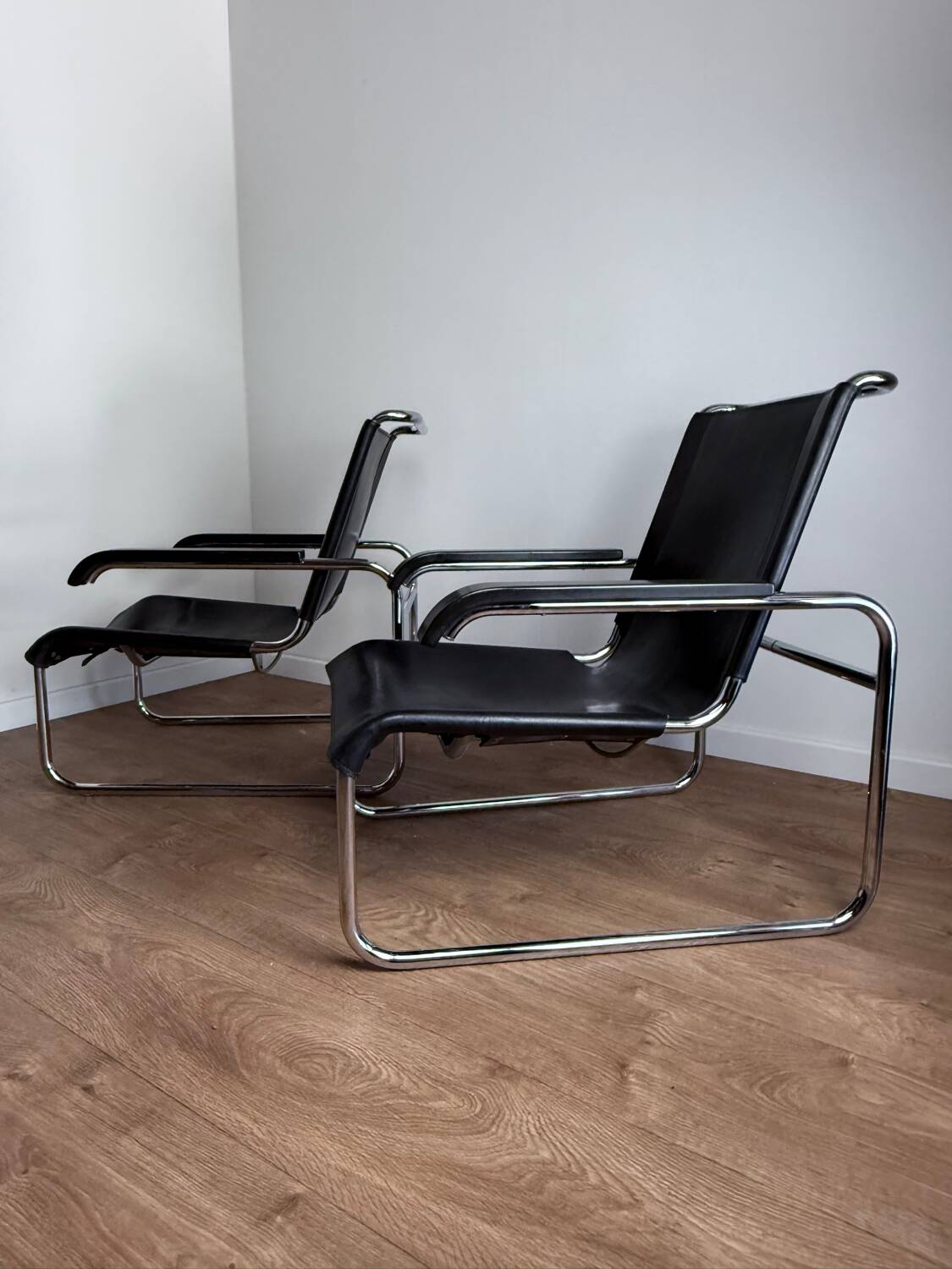 Pair of Thonet B35 armchairs - Marcel Breuer Bauhaus edition - vintage