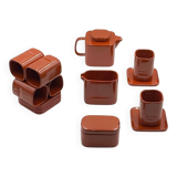 Service à Thé Sakura Rouge Brique par Makio Hasuike pour Franco Pozzi