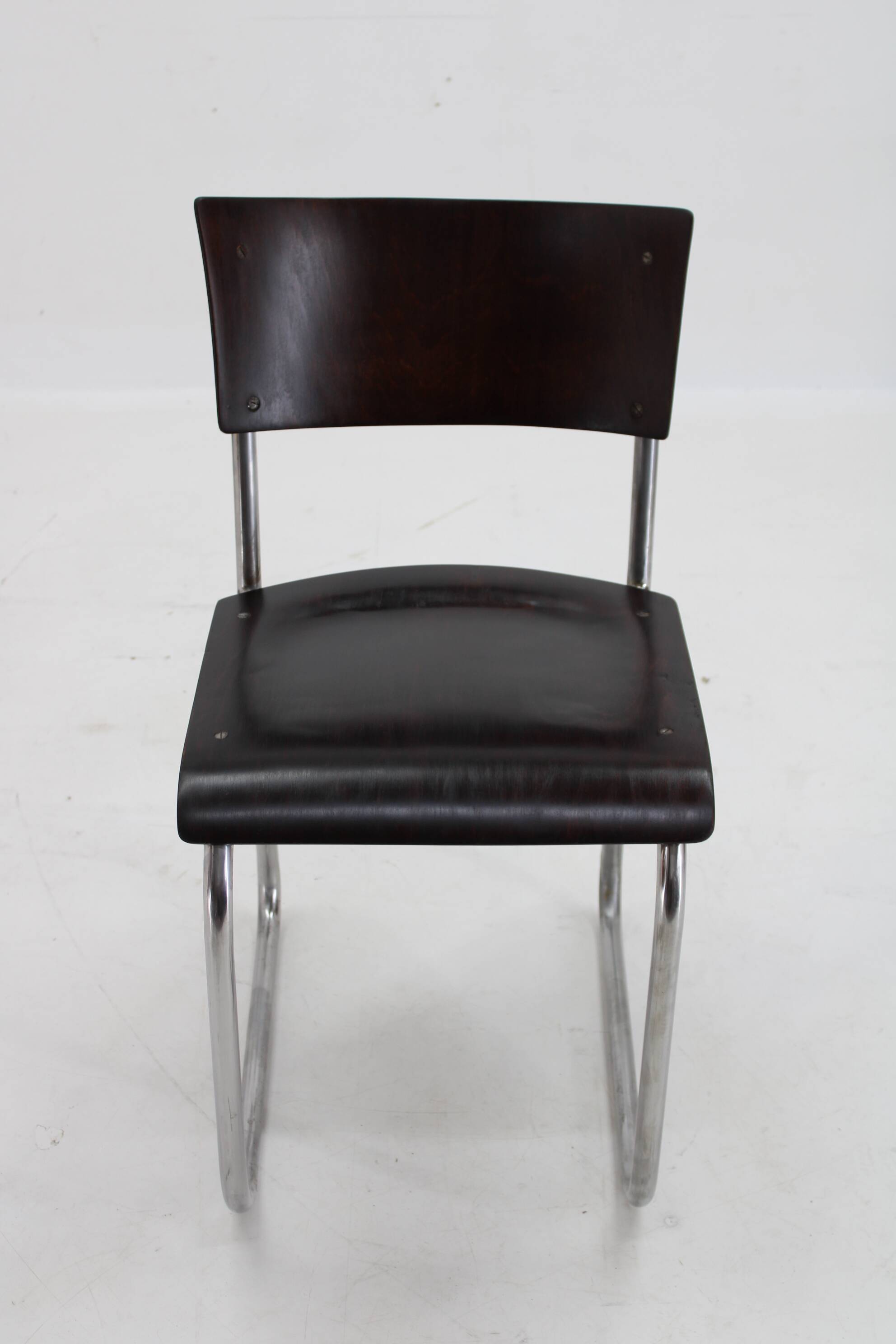 1930s Bauhaus/Functionalist Tubular Chair, Restored