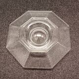 3 transparent egg cups in tempered glass arcoroc octime series, 1980 vintage