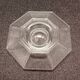 3 transparent egg cups in tempered glass arcoroc octime series, 1980 vintage