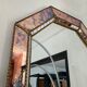 Vintage mirror with brass and wood parcloses