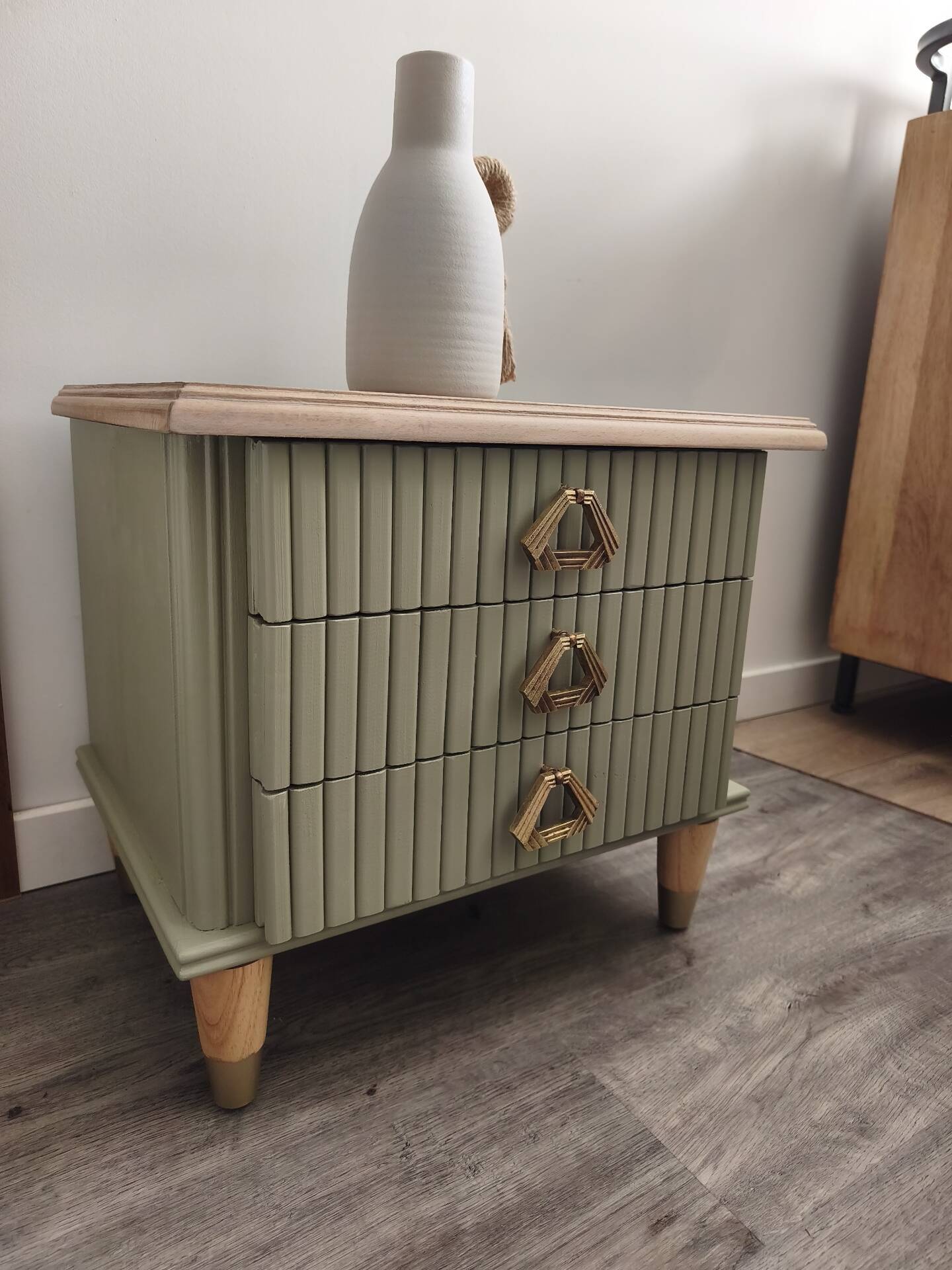 Sage green side table/nightstand