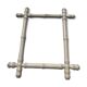 White bamboo wood mirror