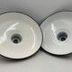 Enameled sheet metal pendant lights
