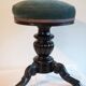 Napoleon III piano stool - tripod, doe feet