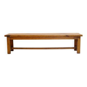 4-seater solid wood bench from the 70s-80s.