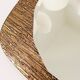 Crystal Art Sculpted Textured Wall Mirror Gold Bronze Mid-Century, Italy, 1960s