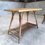Vintage rattan coffee table
