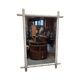 Vintage White Faux Bamboo Mirror, 1930/40s