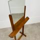 Beveled mirror on oak stand 40s