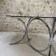 Smoked glass oval table from the 1970s.