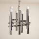 Vintage Sciolari chrome chandelier, 8 lights, 1970s