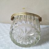 Ice bucket with gold and teak handle