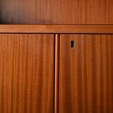 Swedish teak bookcase with hinged doors