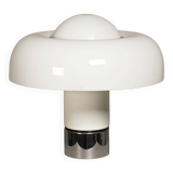 Brumbury Table Lamp chrome and white by Luigi Massoni for Guzzini Italy