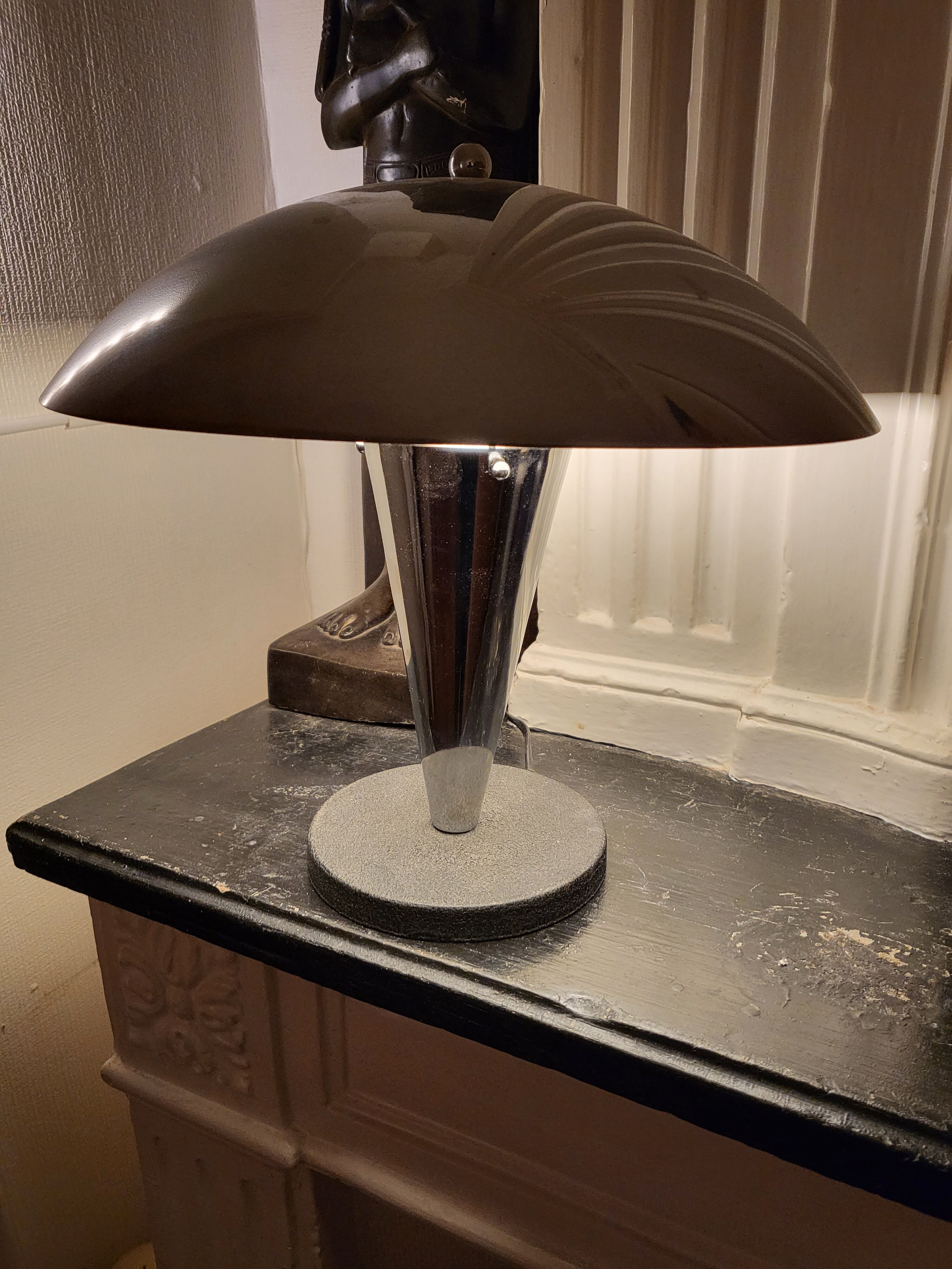 Chrome mushroom lamp 1970
